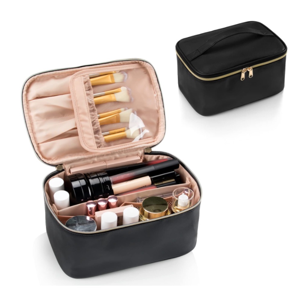 Elegant Black Makeup Bag